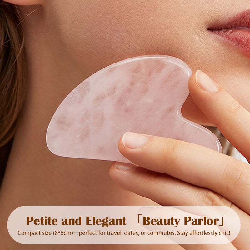 Natural Pink Quartz Gua Sha Board, Facial Facial Slimming, Dredging Meridians, Jade, Whole Body Massage, Artifact, Beauty