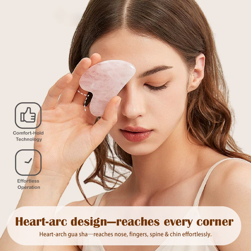 Natural Pink Quartz Gua Sha Board, Facial Facial Slimming, Dredging Meridians, Jade, Whole Body Massage, Artifact, Beauty