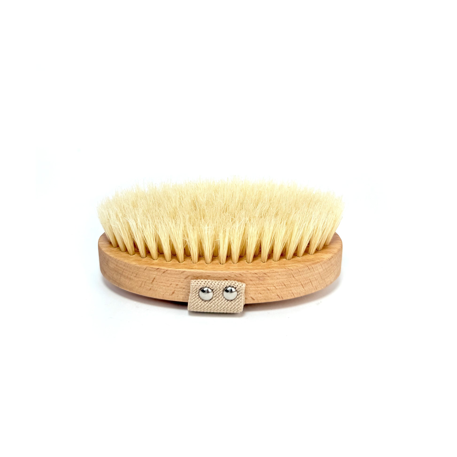 Curved Handle Detachable Boar Bristle Bath Brush - Dry & Wet Body Scrubber for Lymphatic Massage, Exfoliation & Anti-Cellulite Care | Ergonomic Back Shower Brush with Replaceable Head